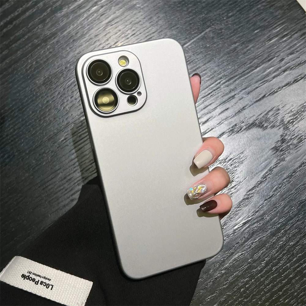 Matte Armor Rugged Plastic Case with Luxury Slim Glass Camera Protector
