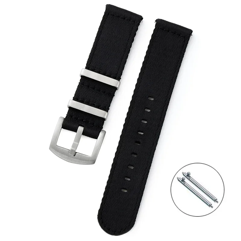 Premium Smooth Nylon Sport Watch Strap, Universal Canvas Replacement Band