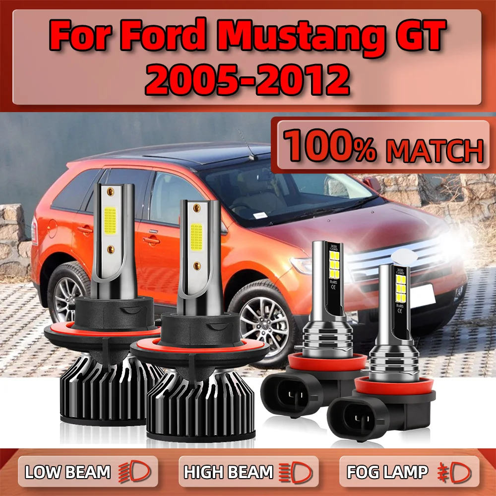 

40000LM LED Headlight Bulb 240W Canbus Car Headlamp 6000K Fog Lamps For Ford Mustang GT 2005 2006 2007 2008 2009 2010 2011 2012
