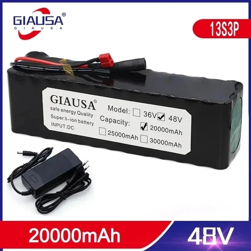 

48v lithium ion battery 48v 20Ah 1000w 13S3P Lithium ion Battery Pack For 54.6v E-bike Electric bicycle Scooter with BMS+charger