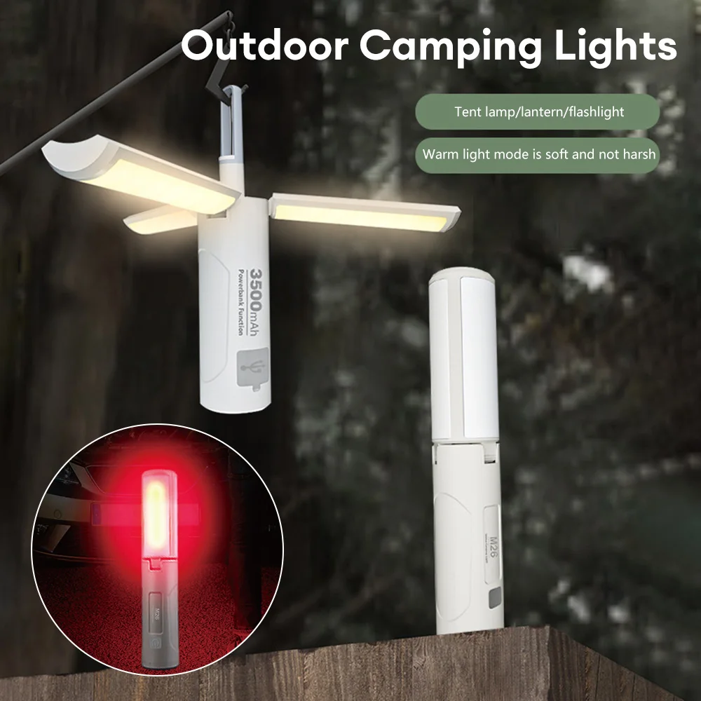 

Foldable Camping Lantern Portable Power Bank Outdoor Lighting LED Flashlight Tent Light Hanging Camping Light Emergency Lamp