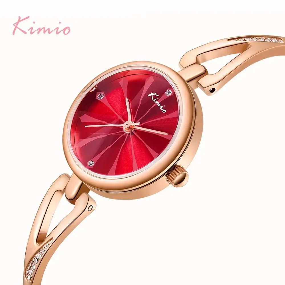 

KIMIO Brand Women Bracelet Watch Fashion Flower Dial Quartz Watches Clock Relogio Feminino Creative Design Ladies Wrist