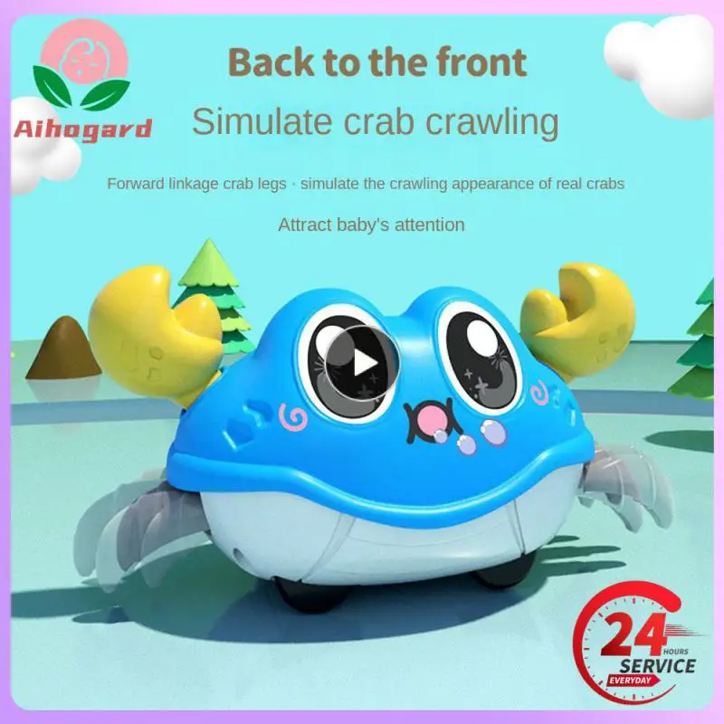 

Cute Sensing Crawling Crab Baby Toys Interactive Walking Dancing Automatically Avoid Obstacles Toys for Kids Toddler Gifts