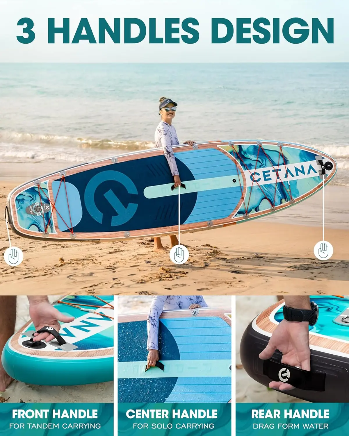 11'6&times;35" Extra Wide Stand Up Paddle Board for Adults & Youth, Capacity Inflatable Paddle Board, Sup for 2+1 Person