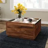 Coffee Table, L: 31.02" x W: 30.95" x H: 16.06", Blaze Acacia Finish 2