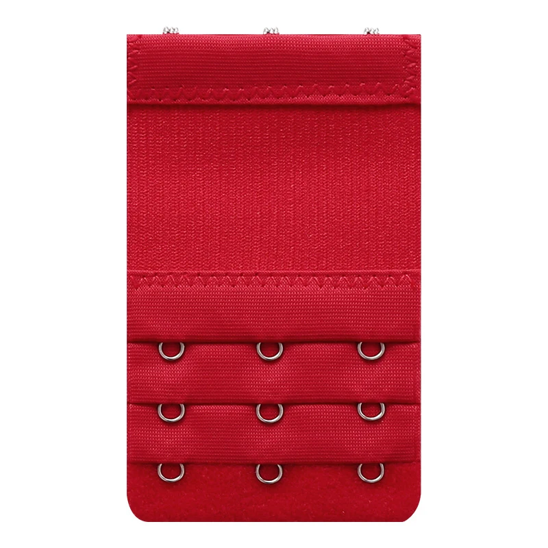 3 rangées 2/3 Crochets Extension de Sangle d'Extension de Soutien-Gorge pour Femmes Boucle de Ceinture Réglable Nylon Élastique Soutien-Gorge Extension Sangle Clip Expander-3 rangées 2 Crochets,Red