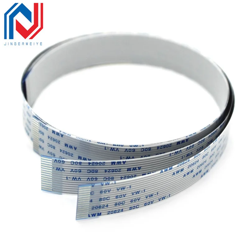 0.5/1.0mm Pitch 500mm 50cm FPC FFC Flexible Flat Cable AWM 20624 80C 60V VW-1 Ribbon Wire 4/6/8/10/12/14/16/20/26/30/40/50/60Pin