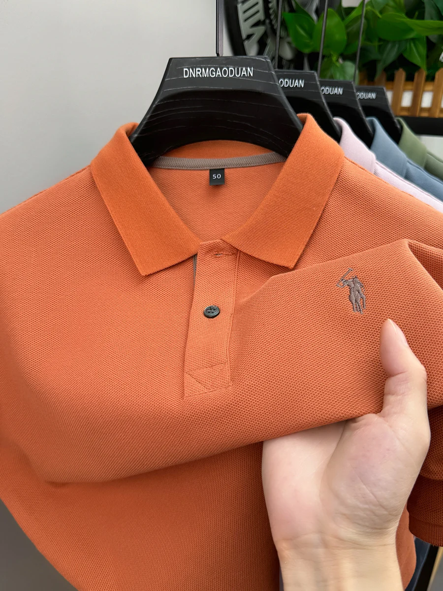 100% القطن الخالص الرجال قميص بولو بأكمام قصيرة ال...