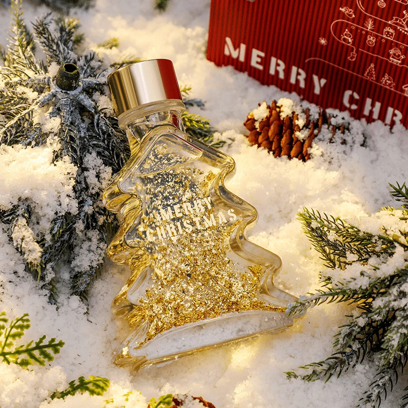 Christmas Tree Aromatherapy Essential Oil Gold Foil Gardenia Jasmine Fragrance Diffuser Home Decoration Christmas Gift Box Set