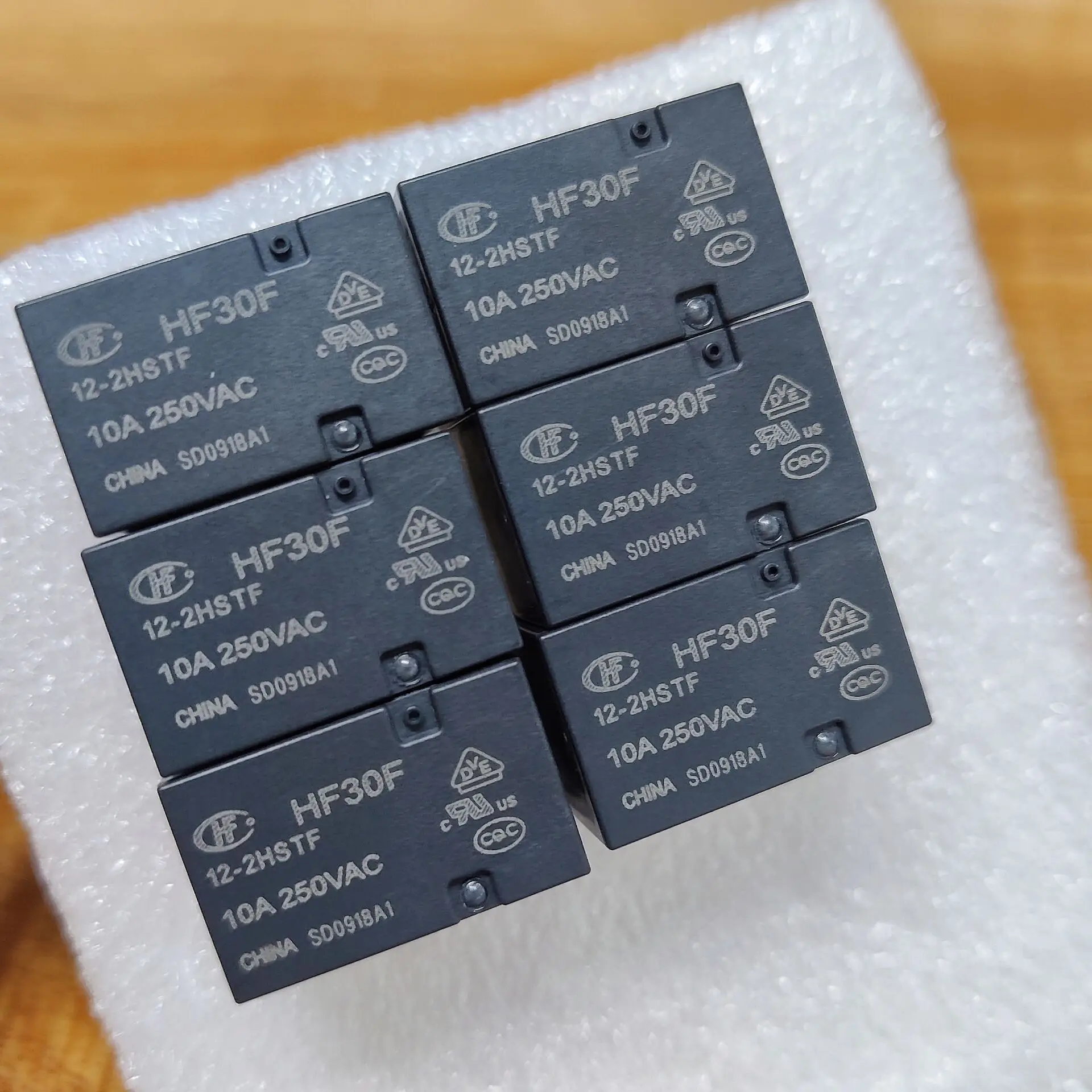 HF30F-12-2HSTF Relay 10A 250VAC Two Normally Open Medium Power Relay Pin 6 1PCS