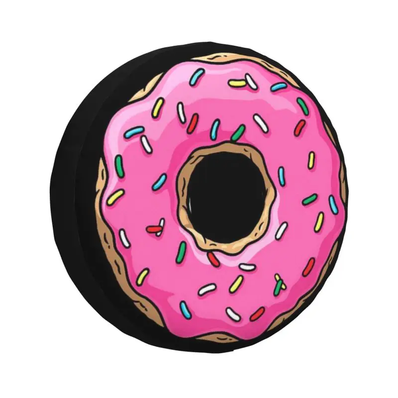 

Pink Donut Spare Tire Cover for Honda CRV Jeep RV SUV 4WD 4x4 Food Doughnut Car Wheel Protector Covers 14" 15" 16" 17" Inch