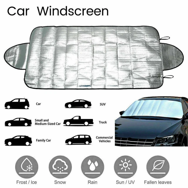 1X Car Winter Windscreen Covers Windshield Frost Cover Ice Snow Shield  Front Protector Portable Collapsible Exterior Cover Parts - AliExpress