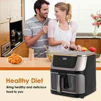 Air Fryer 12L Stainless Steel Visible Large Capacity Electric Oven Touch Screen Multifunctional Electric Fryer EU/US Plug 3