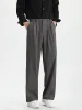 Loose Large Size Men's West Pants Drapey Straight Casual Trousers Wide Leg Autumn New Suit Pants Long Pants Men Sle
