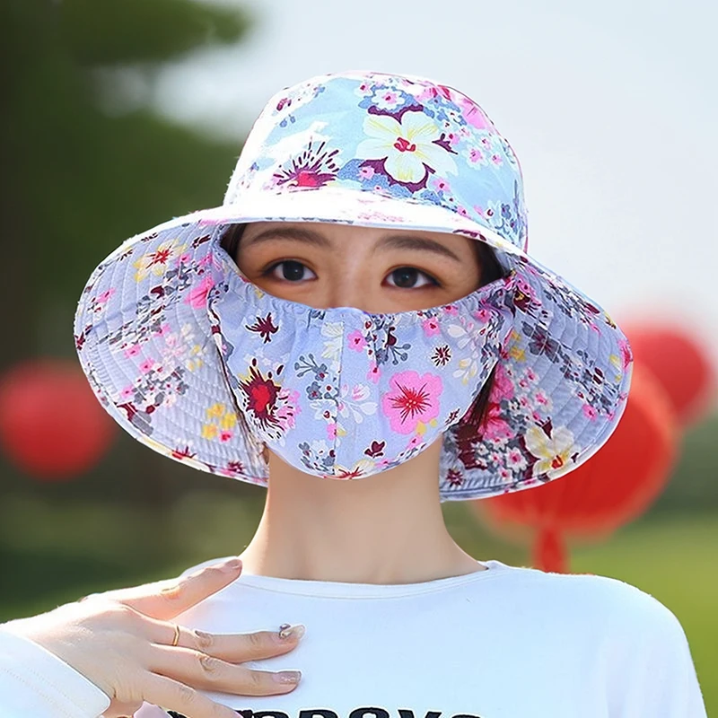 Sunscreen Hat Sun Hat Female Summer Cover Face Breathable Sun All-match Summer Fisherman Tea Picking Cap New