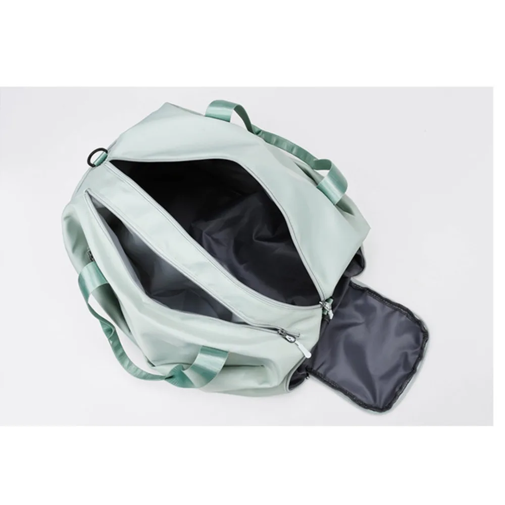 Scomparto per scarpe indipendente stampato da donna fitness, borsa da nuoto con separazione asciutto e bagnato per yoga, borsa da viaggio impermeabile_voghion.com