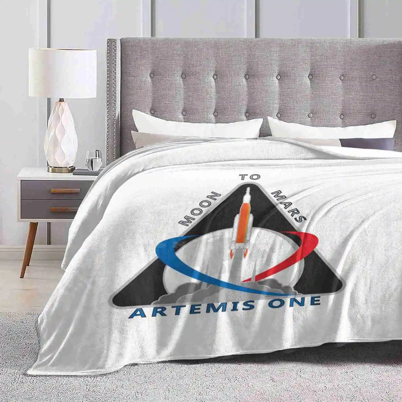 Artemis Mission One Logo Vendita Calda Stampa Alta Qualità Calda Coperta Di Flanella Artemis One Artemis Mission 1 Artemis 1 Moon
