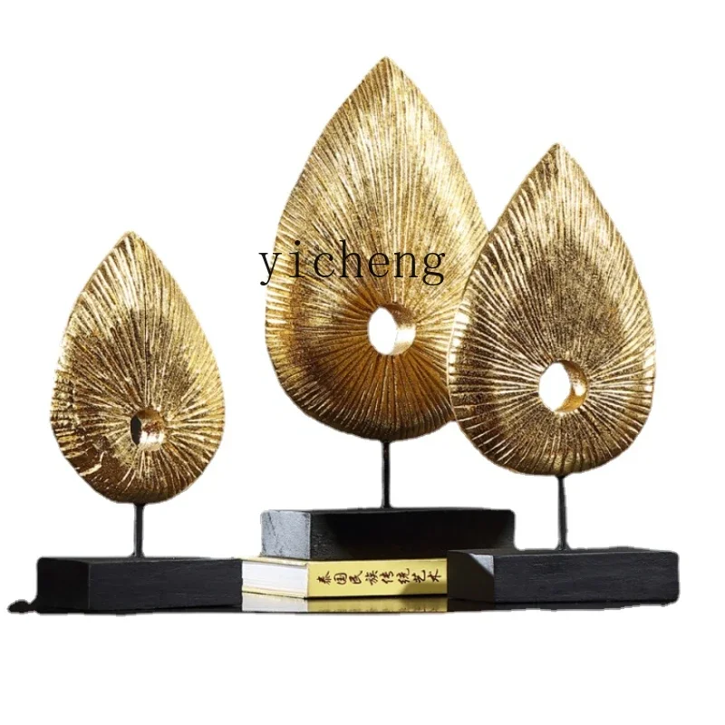 

XL Bodhi Three-Piece Decoration Southeast Asia Gold Foil Crafts Ornament Ornament Furnishing