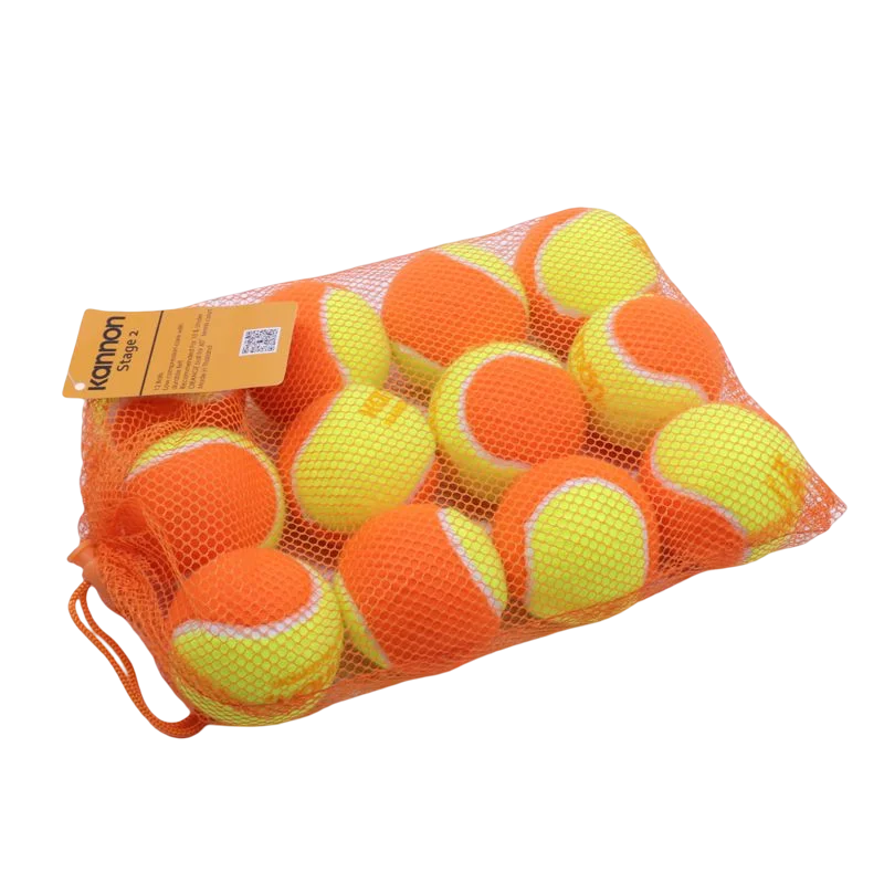 12Pcs Tennis Balls for Kids 0-14 Years Old with Mesh Bag Original Training Orange Red Green Children Transition Tennis Ball