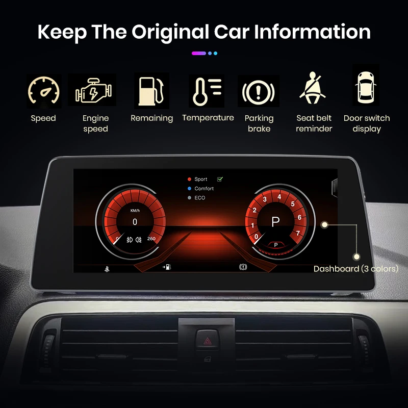 Radio de coche Junsun de 10,25 pulgadas con CarPlay inalámbrico y Android para BMW Serie 1 F20 2017-2019, sistema EVO, sistema inteligente, navegación GPS estéreo 6