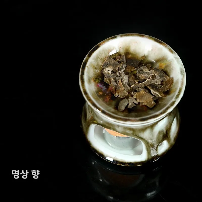 이만티라이프 천연 향슬라이스 비법 고대 레시피 가정용 향로 세트 세라믹 소재 다실용품