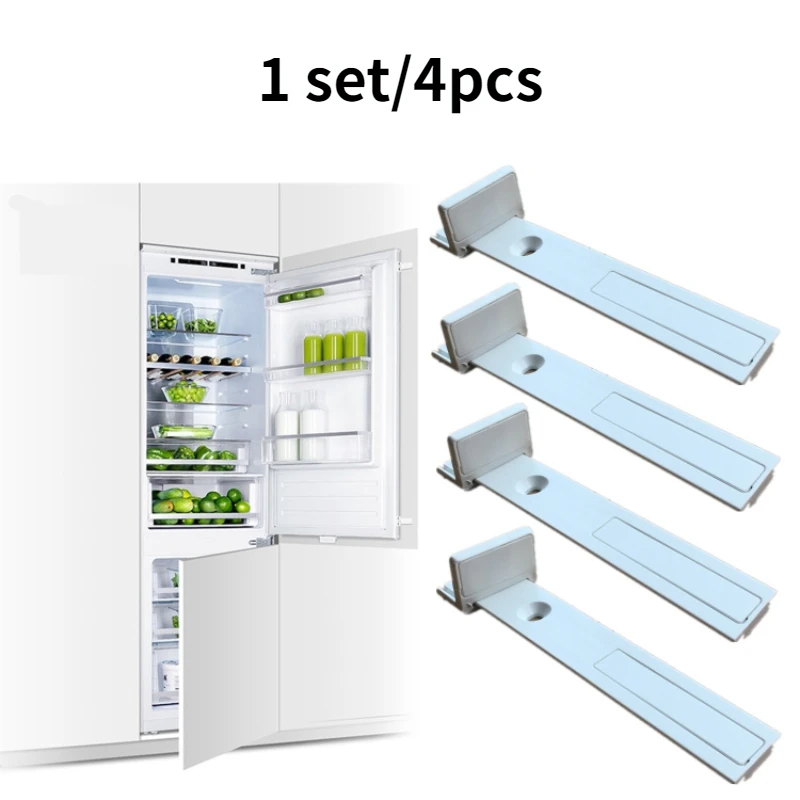 4 pcs Refrigerator drawer slide rail for Integrated fridge door plastic