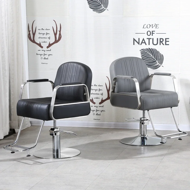 

Simple Vintage Hairdresser Barber Chair Lift Swivel Barber Chair Professional Perm Cadeira De Barbeiro Beauty Furniture