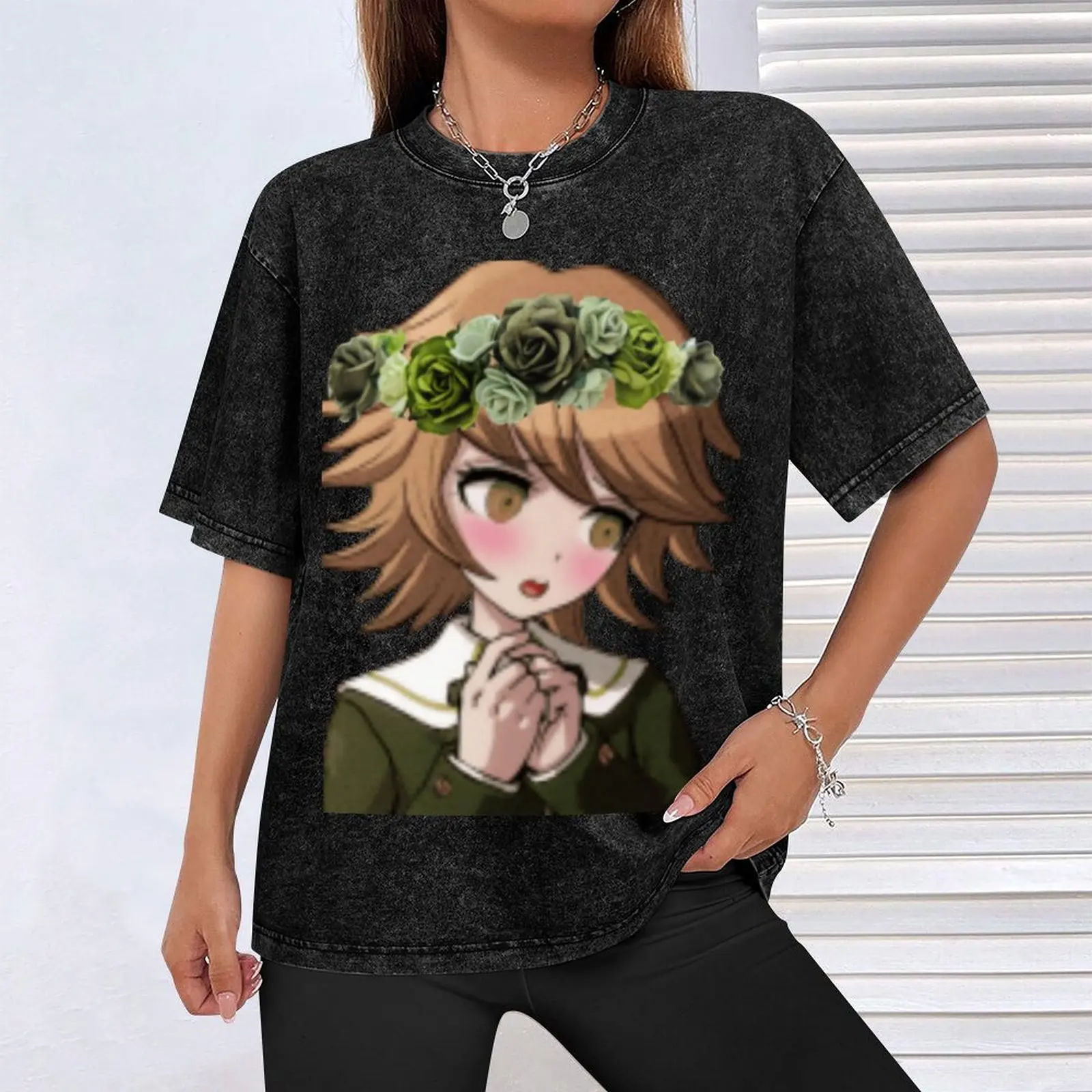 Danganronpa Chihiro Fujisaki With Flower Crown PTTT1604 Washed T-Shirt 6 - Danganronpa Merch S79c3ca38061c43a28e9b86fc84f72edbd - Danganronpa Merch
