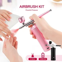 Wireless Airbrush With Compressor Portable Air Brush For Nail Art Paint Painting Crafts Cake Makeup Cordless Gun Varnish Sprayer 1