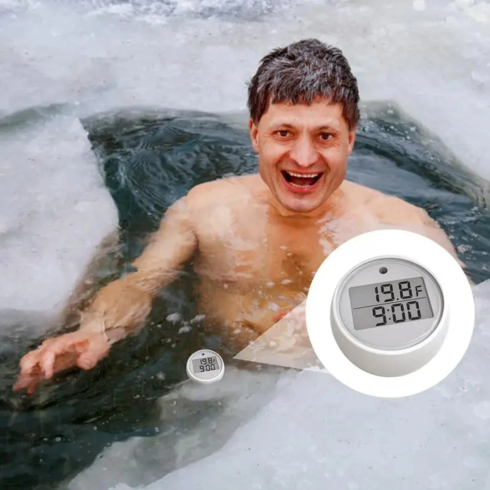 Floating Pool Thermometer Ice Swimming Bath Water Clear Digital LCD Temperature Monitor with Flashing Light LED for -31&deg;F～150&deg;F water thermometer digital thermometer non medical thermometer