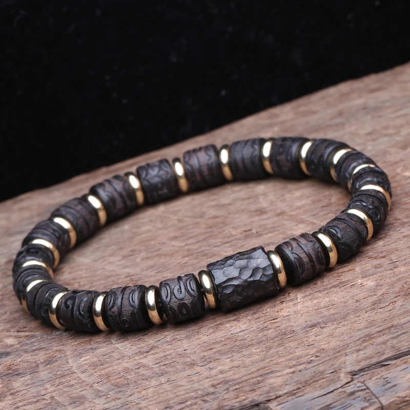 Ebenholz-Armband, 8 mm x 8 mm, Liebessymbol, Valentinstagsgeschenk, Paar-Versprechensarmband, Express Love