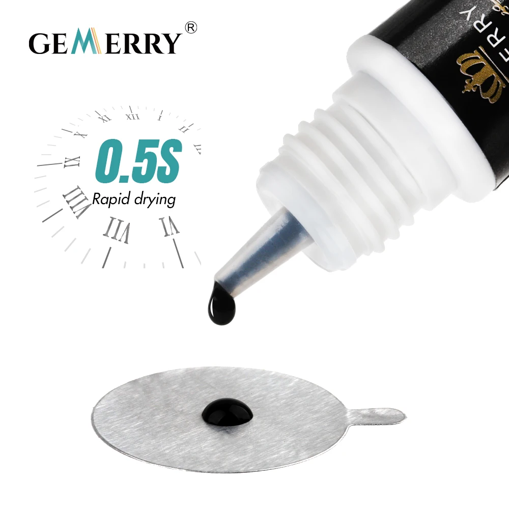Gemerry Eyelash Extension Glue NaNo Tek 0.5s Fast Drying Adhesive Waterproof Lasting Grafting Lash Glue No Irritant Makeup Tools 2