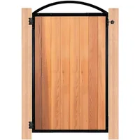 A black gate frame is installed in the courtyard Gate Frame, 8 Standard Fence Board Wide x 6’ Long, Black, 6 Foot homegate 2