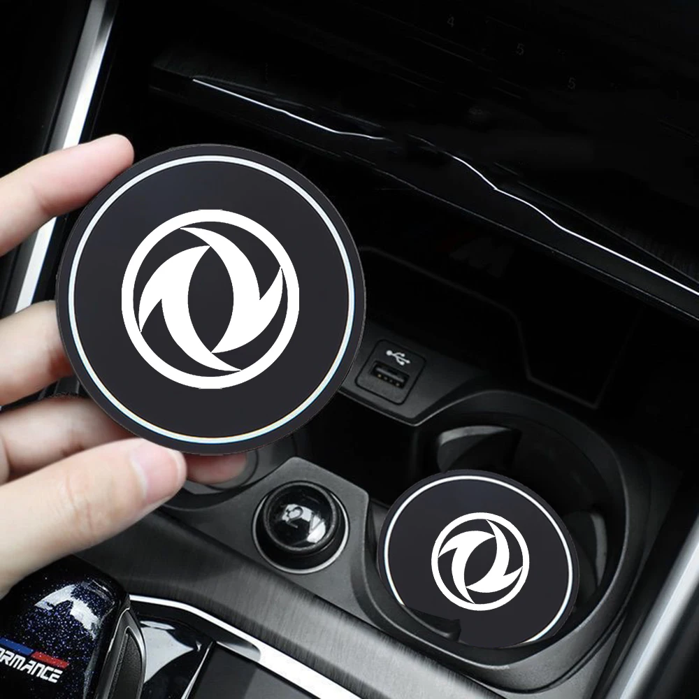 2 pcs Car Water Coaster For Dongfeng AX7 H30 S30 DFSK Fengshen DFM Cup Bottle Holder Anti-slip Pad Mat Interior Decoration cup holder coasters car coaster pads
