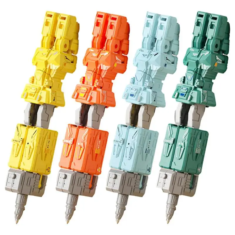 

Creative Deformation Robot Shape Gel Pen Boy Black Ink Gel Pen Detachable Diary Writing Exam Learning Office Supplies Gift