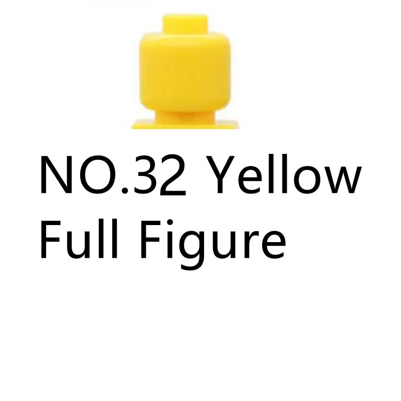 Blank Mini Figure Toys No Printing Solid Color Building Block Figure Boys Girls DIY Educational Toy Photo Frame Mini Toy