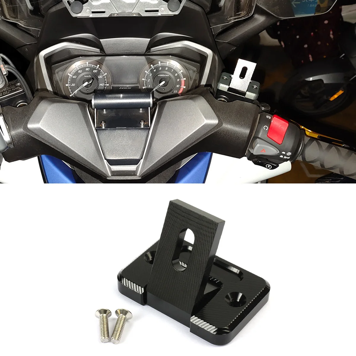 오토바이 CNC 브레이크 오일 컵 캡, 마스터 실린더 커버, TPMS 모니터 브래킷, ADV150 ADV350, 블랙