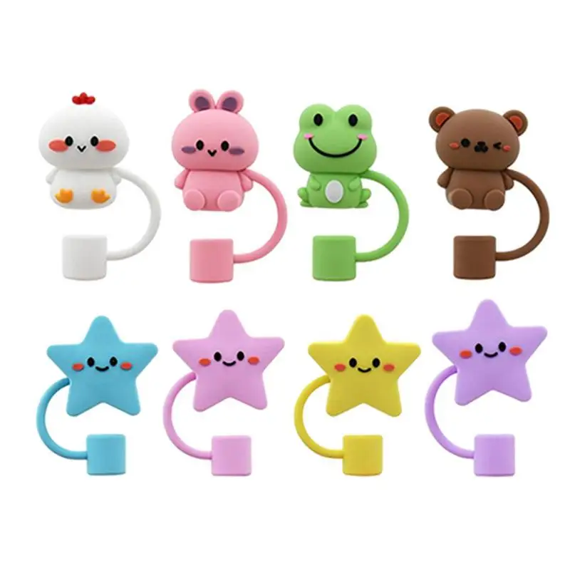 

Soft DustProof Straw Caps Tumbler Silicone Straw Plugs Decor Drinking Cup AntiLeak Topper Tip Splash Proof Bottle Lid Cover Tool