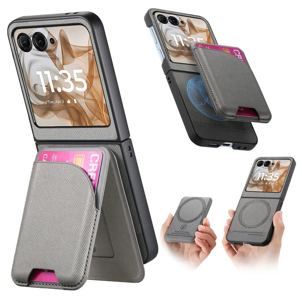 Magnetic 2-in-1 Leather Wallet Phone Case with Card Holder
