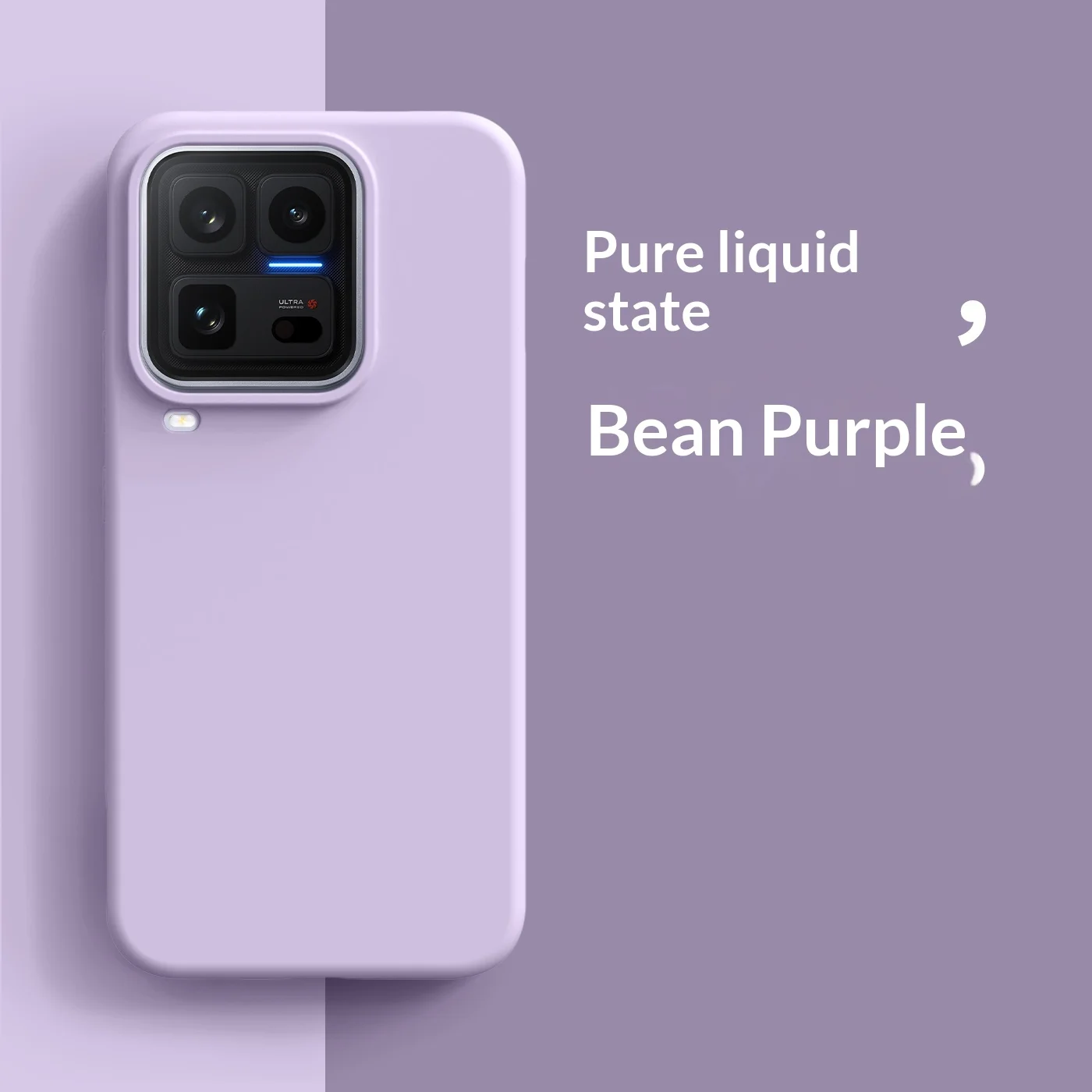 Simple Solid Color Liquid Silicone Shockproof Case - Skin-Friendly Handle Cover