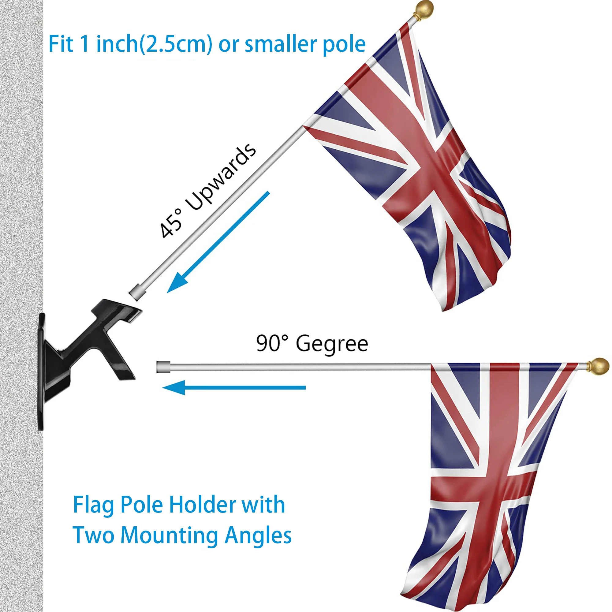 Feel-Support de poteau avec support rapide de montage, matériel en acier inoxydable, fabriqué en fonte, revêtement antirouille, diamètre intérieur de 1.03 po