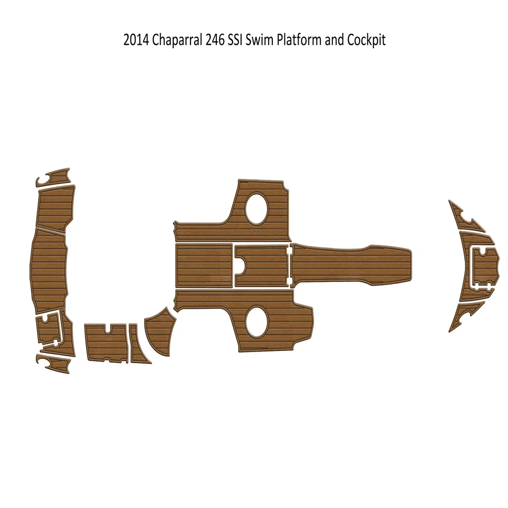 

2014 Chaparral 246 SSI Swim Platform Cockpit Boat EVA Foam Teak Deck Floor Pad
