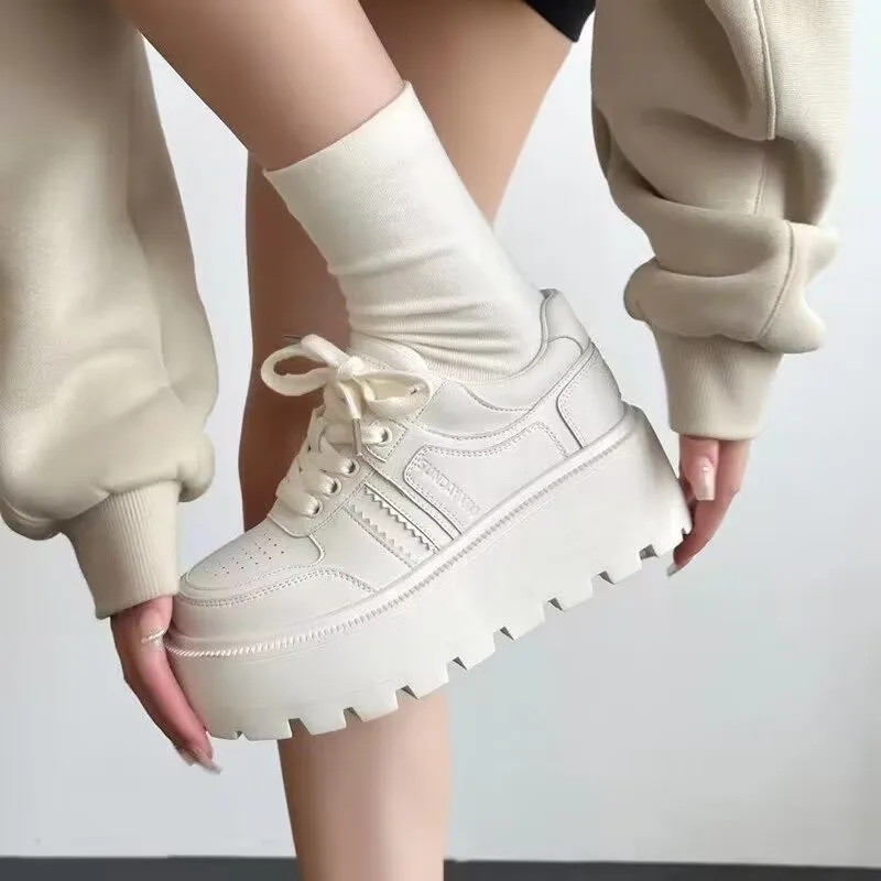 Chunky Sneakers for Women Comfortable High Platform Sports Shoes Basketball Non-slip Thick Bottom Walking Shoe Zapatillas Mujur