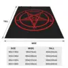 Inverted Pentagram With Baphomet Goat Blanket Flannel Lightweight Sofa Throw Blankets For Home Bedroom Office Throws Bedspread 3