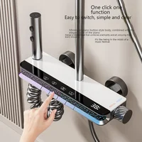 Shower Set with Starry Sky Atmosphere Light Bathroom Digital Display Shower System Modern Bath Faucets Shower Head 2