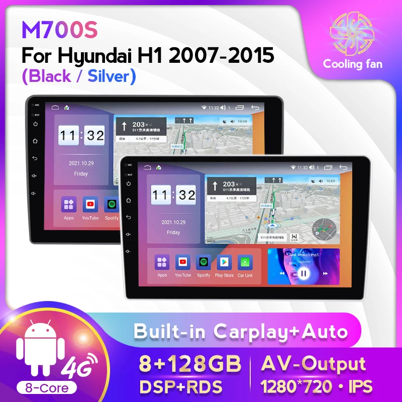 

Android 11 Car Radio 8+128G For Hyundai H1 2007-2015 Car Multimedia Player GPS Navigation 8-Core Built-in Carplay WiFi RDS FM BT