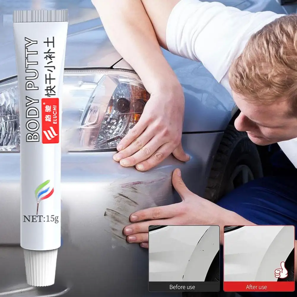 Car Scratch Repair Putty 15g Quick Dry Body Filler Smooth Bubble-Free For Small Scratch Under 0.5mm Auto Paint Repair Accessory
