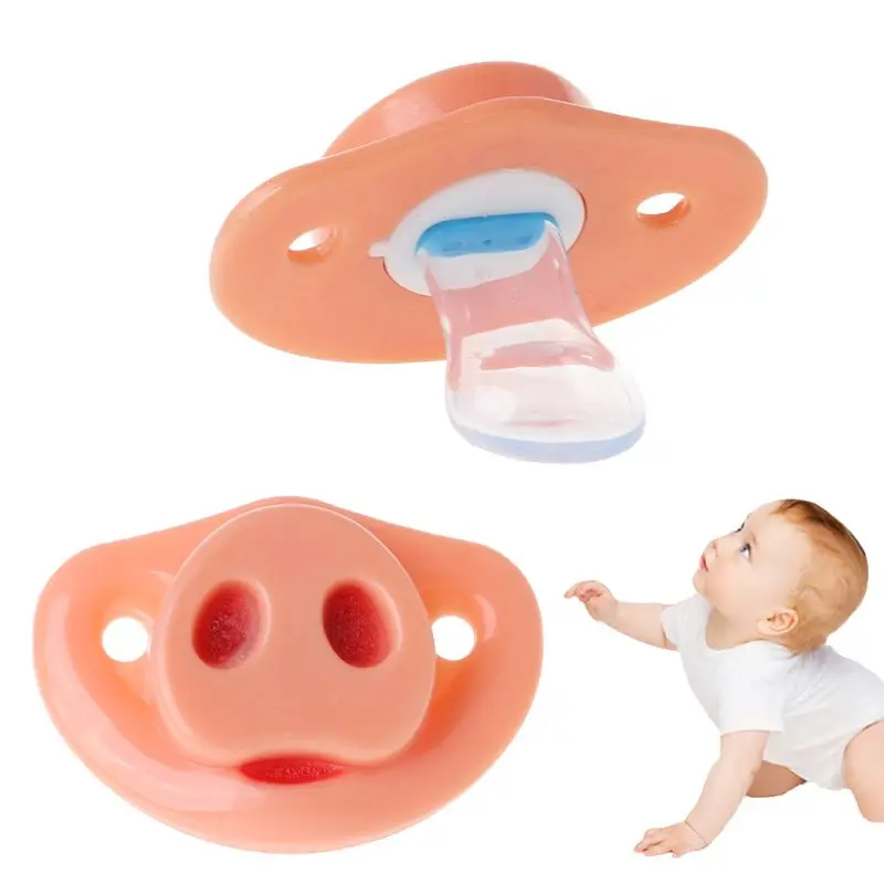 

Pig Nose Funny Halloween Cosplay Soother Newborn Orthodontic Silicone