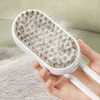 Steamy Brush Electric Spray Cat Hair Brush 3in1 Pet Hair Removal Tool 360° Rotating Handle Silicone Multifunctional Massage Comb 5
