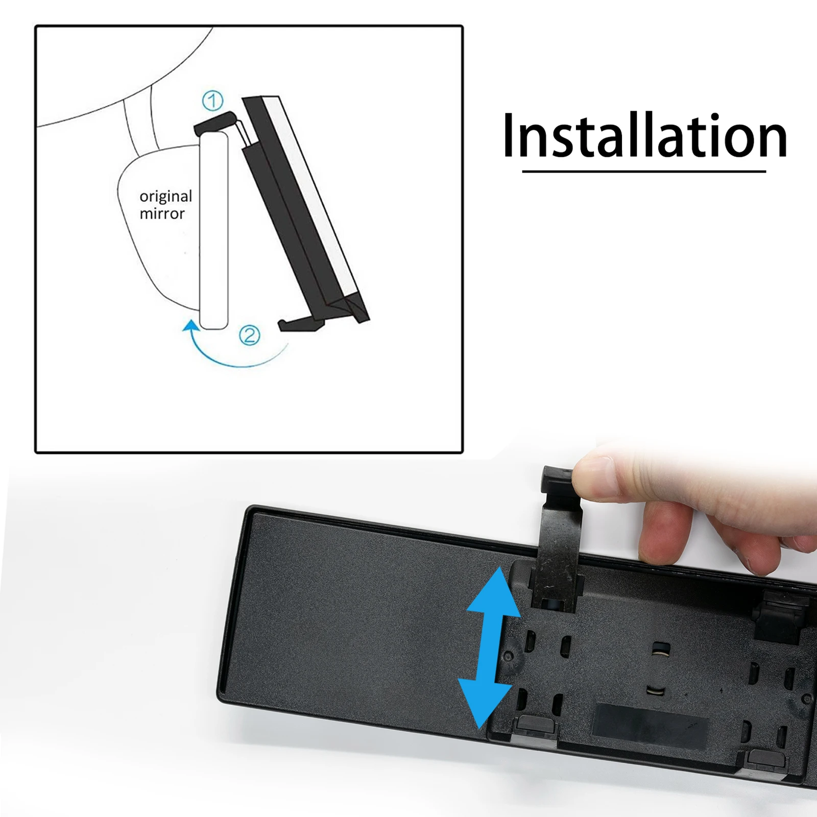 Universal Panoramic Car Interior Mirrors Rear View Mirror Wide Angle Rear View Mirror with Clip on Installation Rearview car mirror inside mirror